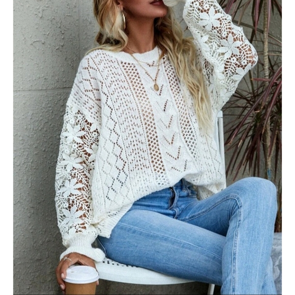 Knit Crochet Sweater - Picture 4 of 8